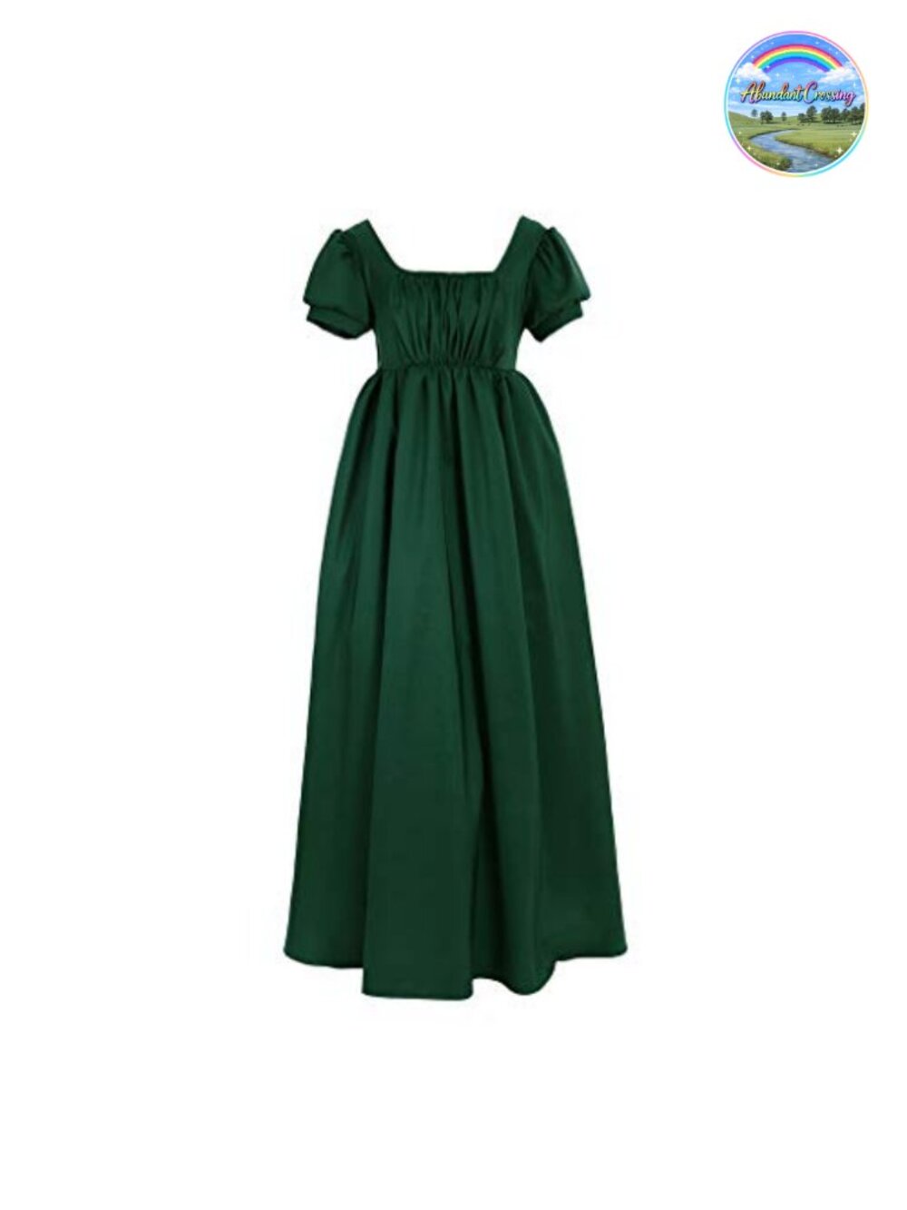 Medieval Renaissance Ball Gown Dress Satin High Waist Vintage Tea